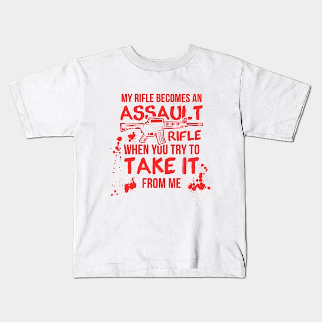 Assault Rifle Kids T-Shirt by veerkun